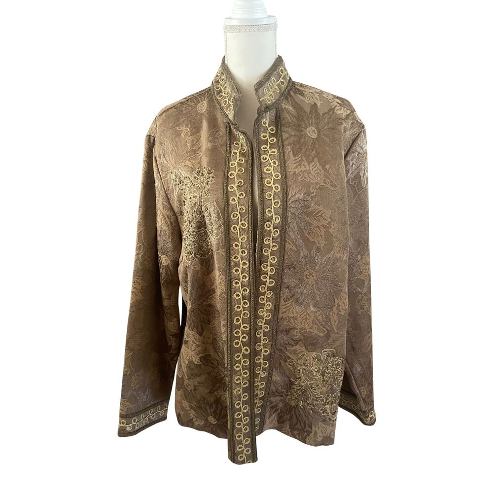 NWT Coldwater Creek Beaded Embroidered Western Cottagecore Jacket Women’s XL